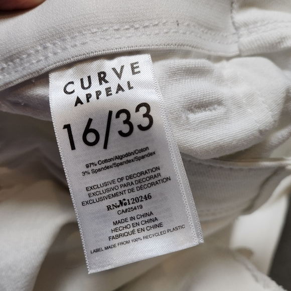 Curve Appeal Women's High Rise Wide Leg Crop Comfort Waist Sz 16 / 33 - Picture 4 of 9